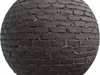 Charcoal Clay Brick Wall  Texture