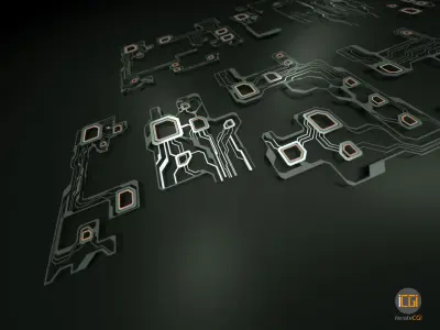 Tech shapes-TS2 kit Low-poly 3D model