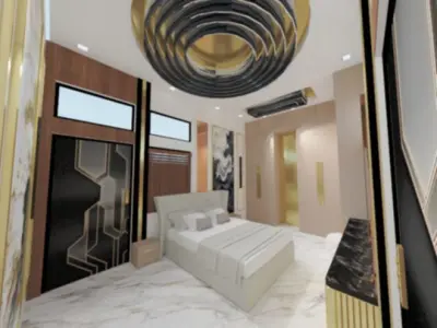 Luxury Bedroom  Low-poly 3D model