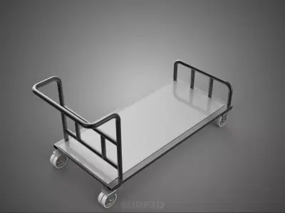 LUGGAGE TROLLEY CART HAUL BAGGAGE AIRPORT HOTEL TERMINAL OFFICE 3D model
