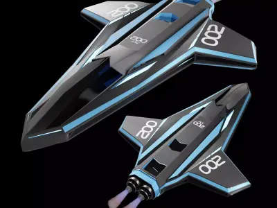 Space Ship Aly Low-poly 3D model