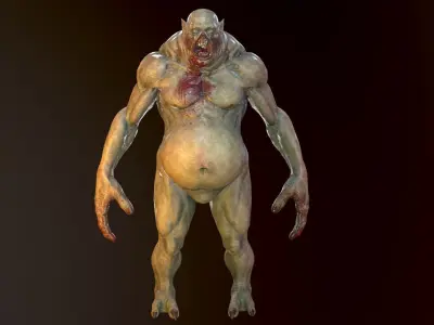 Zombie Character AAA Low-poly 3D model