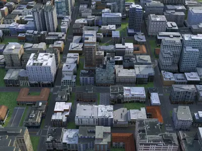City 61 Low-poly 3D model