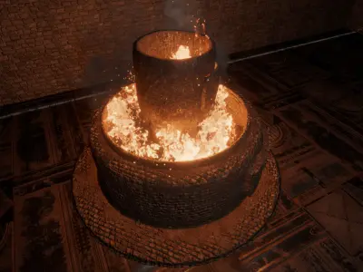 Forge and Anvil Combo HD 4k PBR Ready Textures LOW POLY Low-poly 3D model