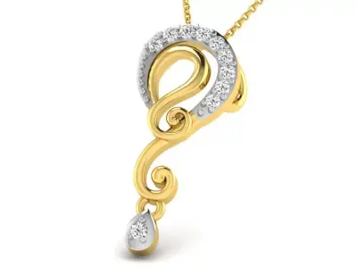 diamonds pendant 3D print model 3