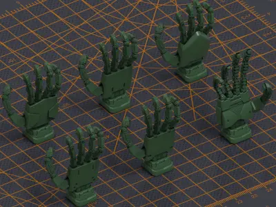 Mech Warrior Hard Surface Kitbash 2 of 20 3D model