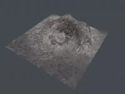 alien terrain Low-poly 3D model