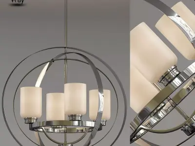Globe  Nickel Chandeliers 3D model