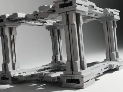 Modern Portico II 3D model