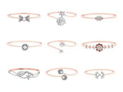52 light weight bracelet pack ready for print  3D print model