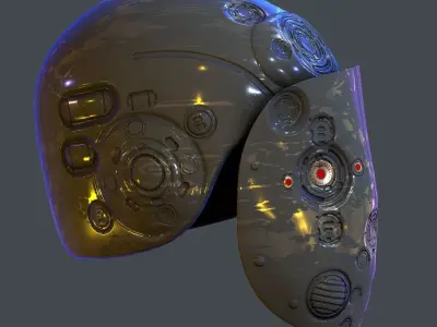 Gas mask helmet scifi character game space Low-poly printable Low-poly 3D model purchase