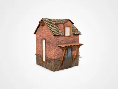 Residential House  Low-poly 3D model