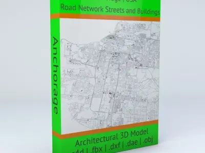 Anchorage Buildings and Road Networks 3D model