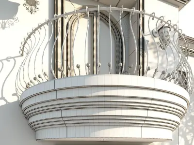 Tuscanian Balcony Free 3D model