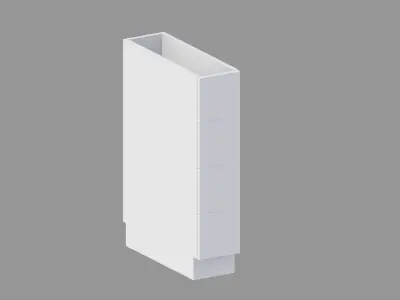 Kitchen Cabinet with Drawers 20 cm Low-poly 3D model