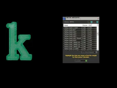 Alphabet - K 3D print model