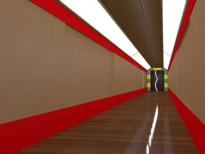 Sci Fi Corridor  Low-poly 3D model