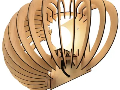 WALL LIGHT STL AND DXF FILES 3 3D print model