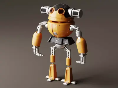Robot V24 Low-poly 3D model