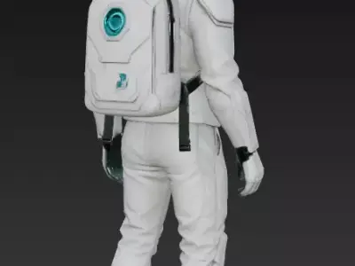 Futuristic Sci-fi Costume Low-poly 3D model