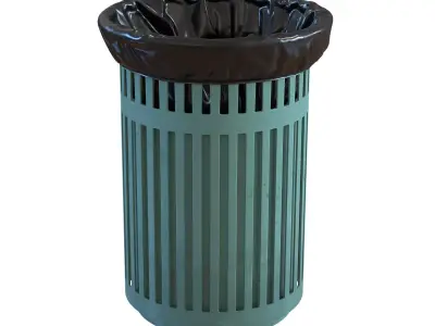 Trash bin 3D model 4