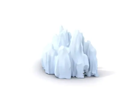 Glacier Peaks Ice model pack Low-poly 3D model