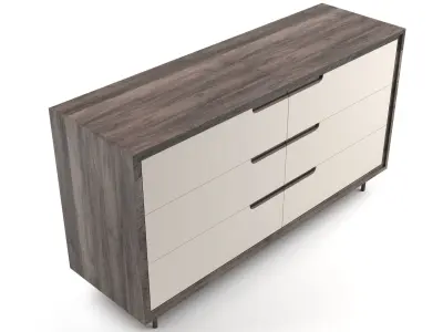 Universal Furniture - Nina Magon Degas Dresser Low-poly 3D model