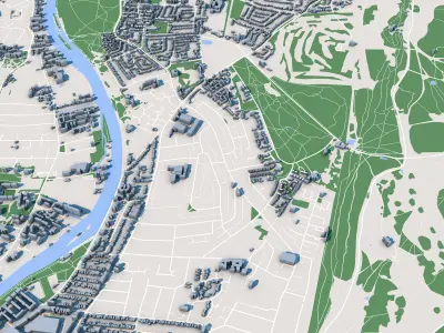 Richmond Park London England 3D model