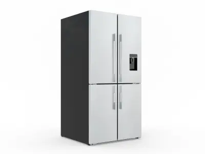 Fisher and Paykel 605L French Quad Door Fridge 3D model
