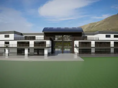 Mansion floor plan of building 3D model
