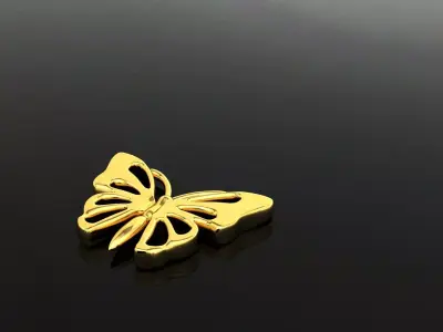 butterfly gold Free 3D print model