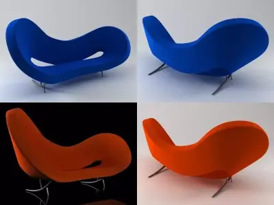 Victoria and Albert Sofa 3D model