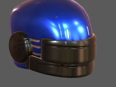 Gas mask helmet 3d model scifi Low-poly  Low-poly 3D model 405
