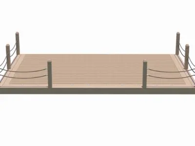 Garden Decking 3D model