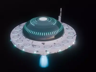 Futuristic UFO Spaceship SCI-FI Vehicle 3D model