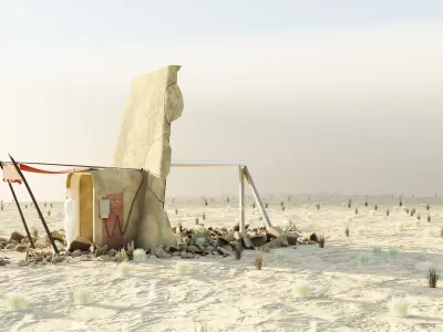 Abandoned scifi outpost 3D model