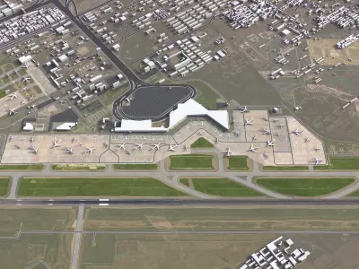 Taiyuan - 3D Airport Model Low-poly 3D model