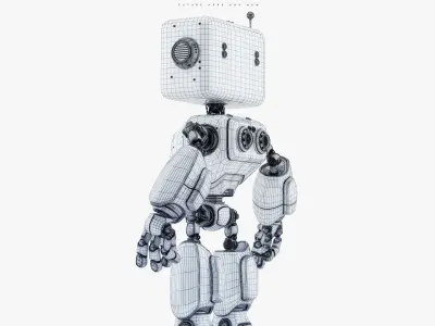 Digital robotic retro bot II 3D model