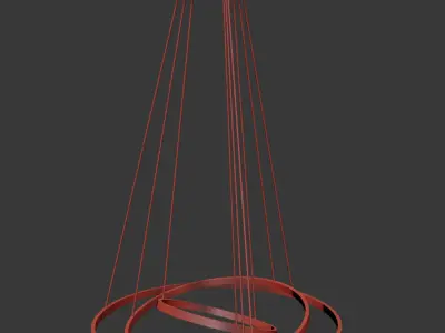 Linear Ring Simple Pendant Light 3D model