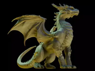 Swole Dragon  3D print model