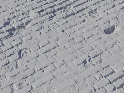 Heavily Weathered Red Brick Wall PBR Texture  Texture