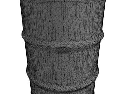 Rusty Damaged Industrial Barrel Prop Low-poly 3D model