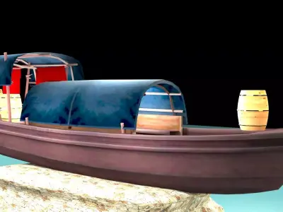 Chinese junk boat 3D model