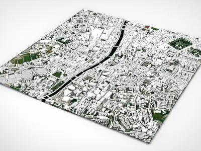 Cityscape Dublin Ireland 3D model