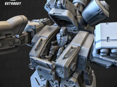 Heavy Mech Cody 100mm Poseable Set 3D print model