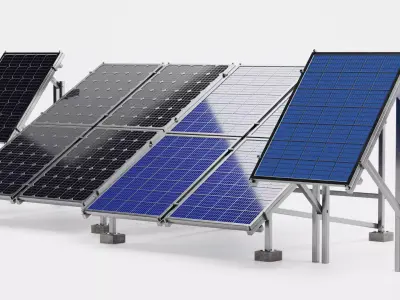 4 Solar Panels Collection - Photovoltaic Modules 3D model