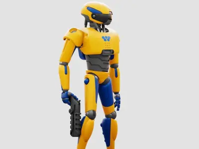 POLICE OFFICER ANDROID  RIGGED 3D model