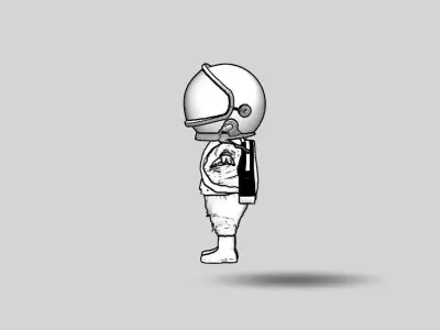 Astronaut Low-poly 3D model purchase
