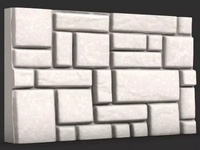 Massive Stone Rubble Wall Prop 3D print model purchase