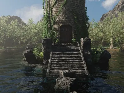 Tower Scene 3D model